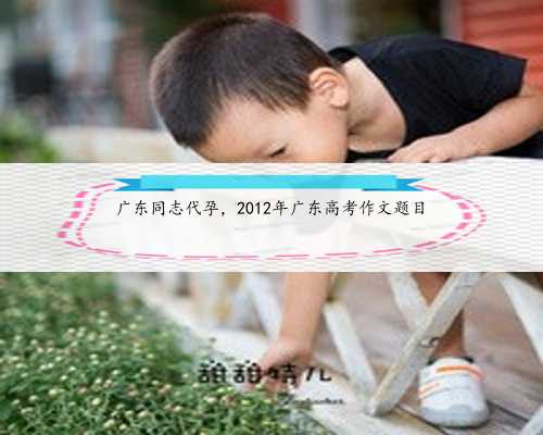 广东同志代孕，2012年广东高考作文题目